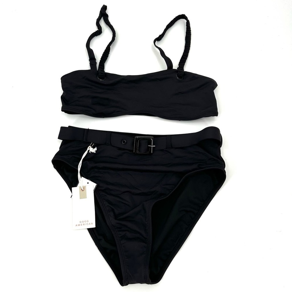 Good American belt detail bikini in black Size 3/L